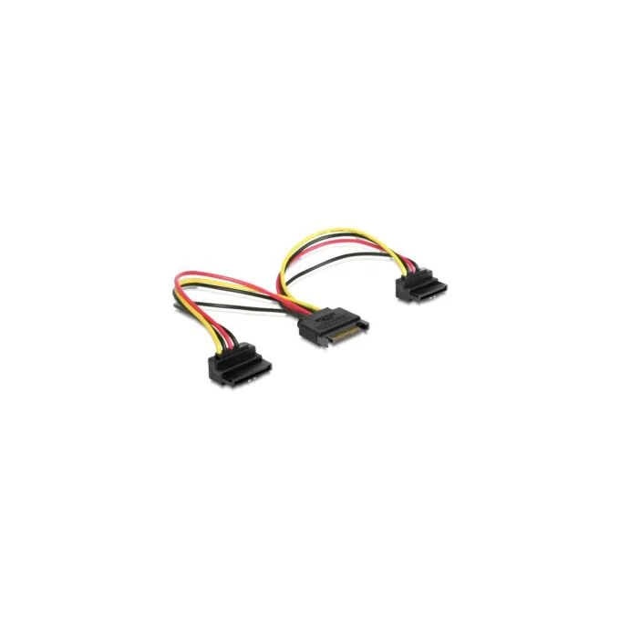 Y-Cable - Power SATA 15 Pin to 2 x SATA HDD — image 1