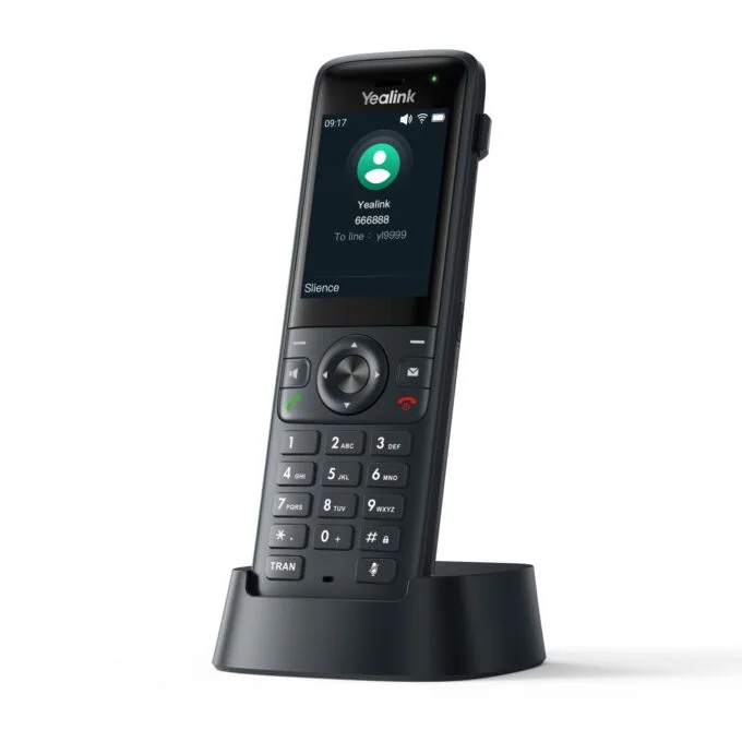 Yealink IP Phone Cordless Wi-Fi 6 Handset Roaming Dual Band with Bluetooth AX83H — image 2