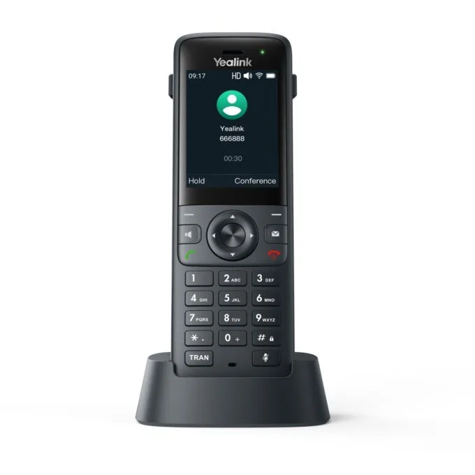 Yealink IP Phone Cordless Wi-Fi 6 Handset Roaming Dual Band with Bluetooth AX83H — image 3