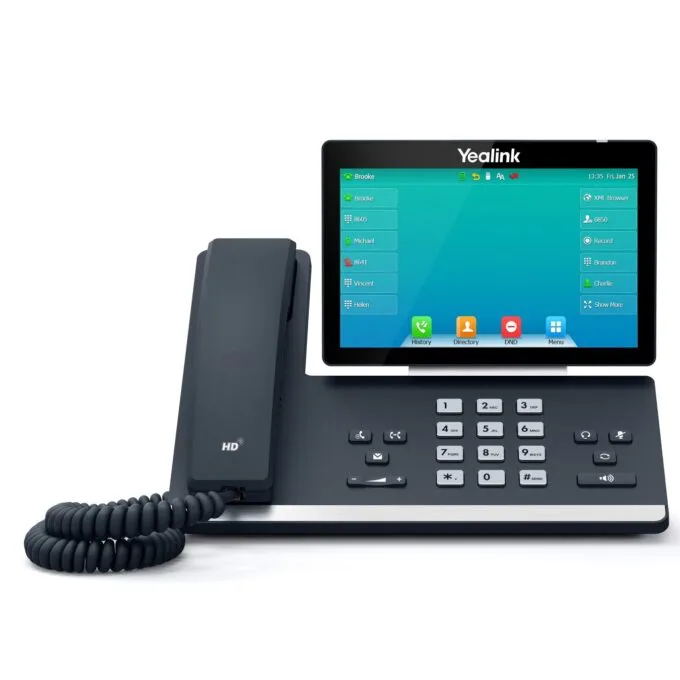 Yealink IP Phone Desktop PoE 7'' Gigabit, Color Touch Screen, USB, Expansion, Bluetooth & Wi-Fi T57W — image 1