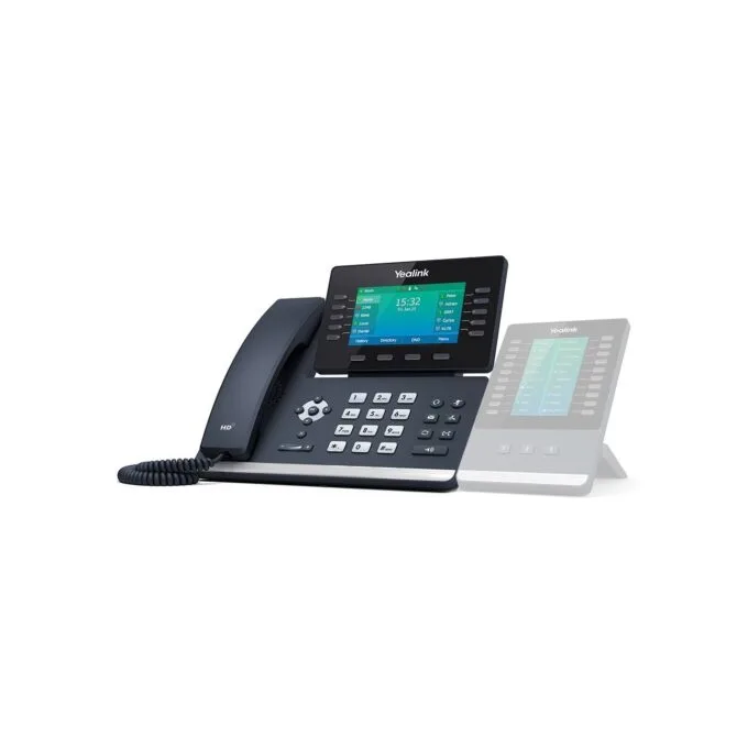 Yealink IP Phone - T54W - Desktop PoE, 4.3'' Color Screen, Gigabit, USB, Expansion, Bluetooth & Wi-Fi — image 2