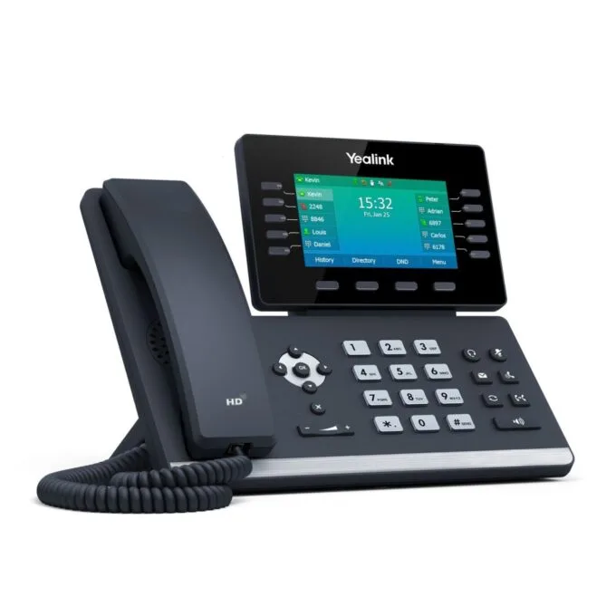 Yealink IP Phone - T54W - Desktop PoE, 4.3'' Color Screen, Gigabit, USB, Expansion, Bluetooth & Wi-Fi — image 1