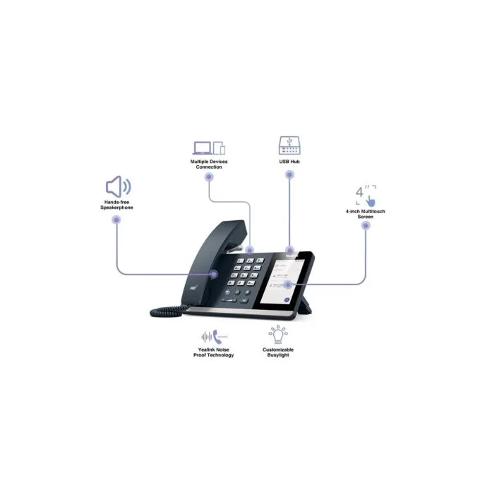 Yealink MS Teams USB Phone for PC & Smartphone with Bluetooth & USB Hub - MP50 - TEAMS — image 4