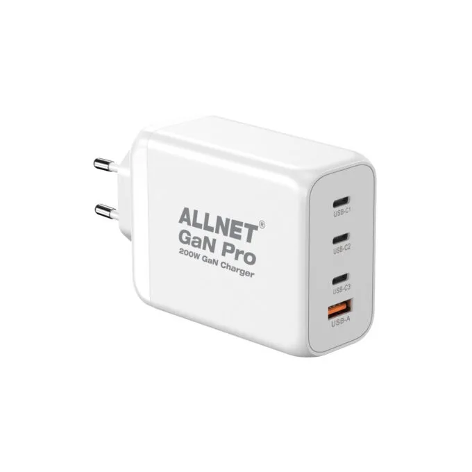 Z ALLNET Ersatznetzteil QC USB-C PD GaN Netzteil Power Supply200Watt 1x USB Typ-A QC 3x USB Typ-C EU PLUG — image 2