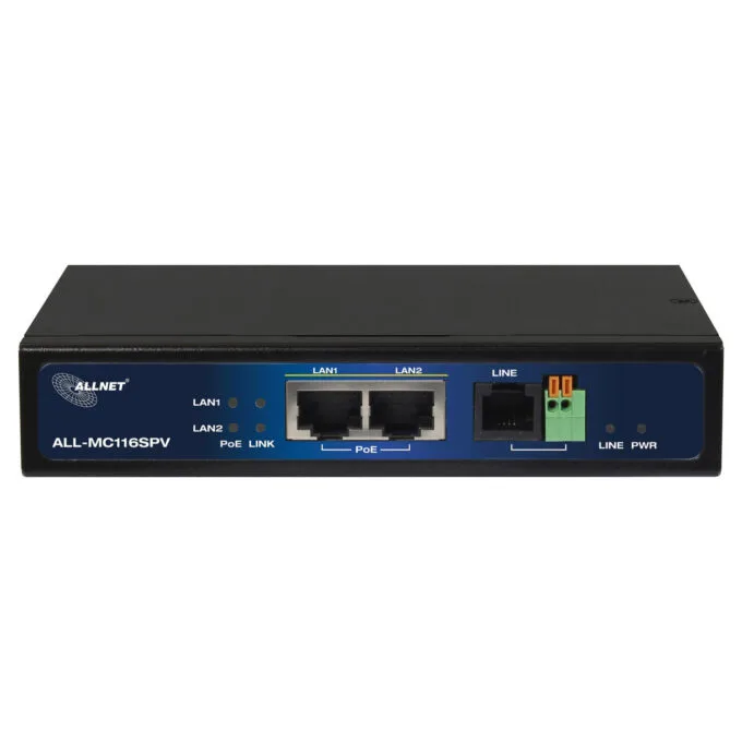 Z ALLNET ISP Bridge Modem VDSL2 mit Vectoring Point-to-Point Slave-Modem & 2x PoE IEEE802.3at Ports unmanaged ALL-MC1... — image 3