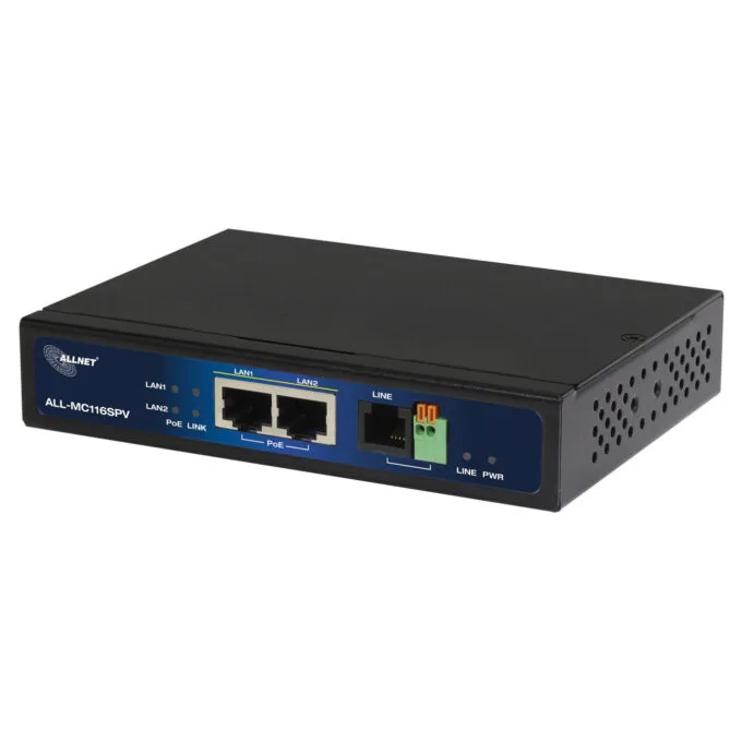 Z ALLNET ISP Bridge Modem VDSL2 mit Vectoring Point-to-Point Slave-Modem & 2x PoE IEEE802.3at Ports unmanaged ALL-MC1... — image 1