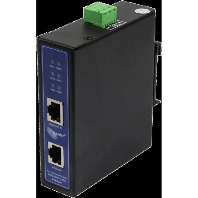Z ALLNET PoE Injektor Industrial MultiGigabit • PoE BT mit Power-Booster (15.4W 30W 90W) • DIN •ALLNET PoE Injekt Met... — image 1