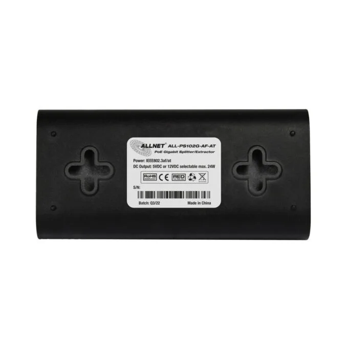 Z ALLNET PoE Splitter-Mini Extractor Gigabit 24W 5V 12V Schaltbar ALL-PS102G-AF-AT — image 3