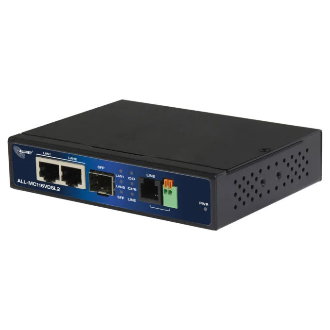 Z ALLNET Punkt-zu-Punkt Modem VDSL2 via 2-Draht unmanaged ALL-MC116V2 Max. 3km mit max. 160Mbit s — image 1