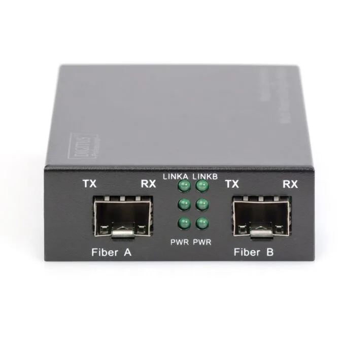 Z DIGITUS Professional Media Converter - DN-82133 - 2x SFP MM/SM, 1000Base-X in, 100/1000Base-X out, 5V, Black — image 4