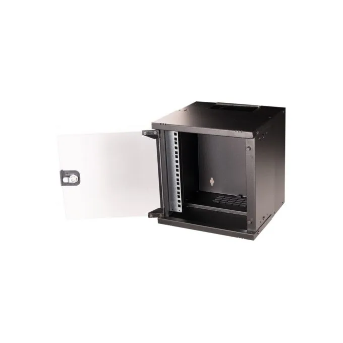 10' Wandgehäuse Glastür ECO 300x300mm 6U schwarz — image 3