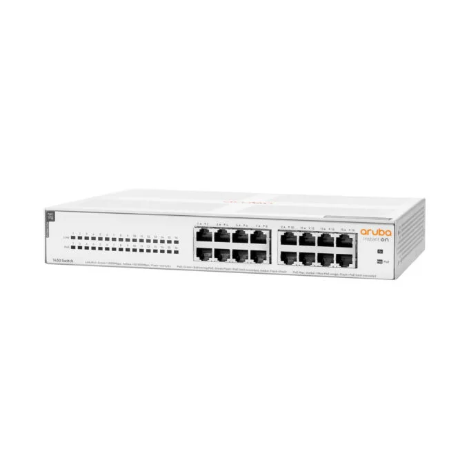16P HP Enterprise Aruba Instant ON 1430 16G PoE (124W) Switch RM — image 2
