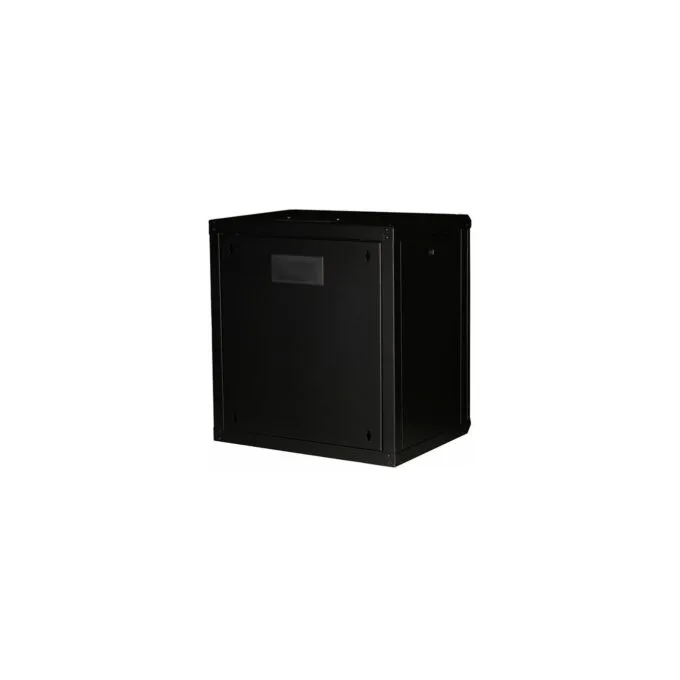 19' Netzwerkschrank Glastür PM 600x450mm 12HE schwarz — image 2