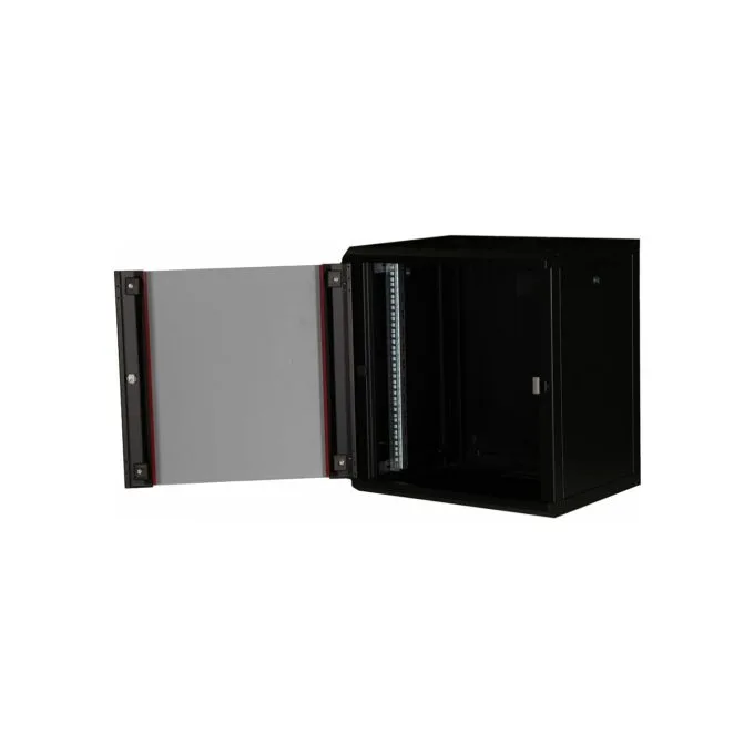 19' Netzwerkschrank Glastür PM 600x450mm 12HE schwarz — image 3