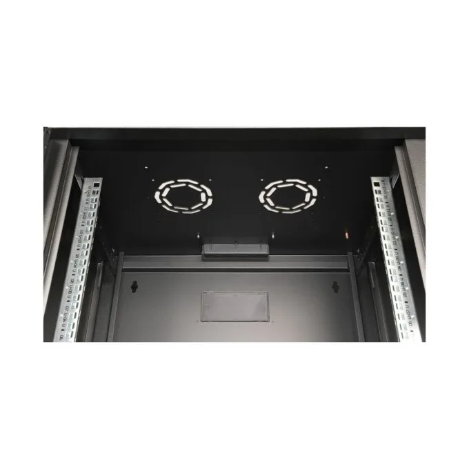 19' Netzwerkschrank Glastür PM 600x450mm 12HE schwarz — image 5