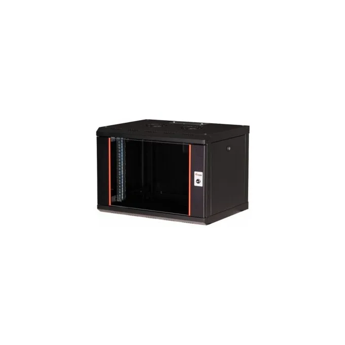 19' Netzwerkschrank Glastür PM 600x450mm 7HE schwarz — image 1