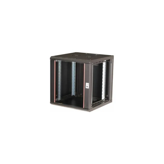 19' Netzwerkschrank Glastür PM 600x600mm 12HE schwarz — image 2