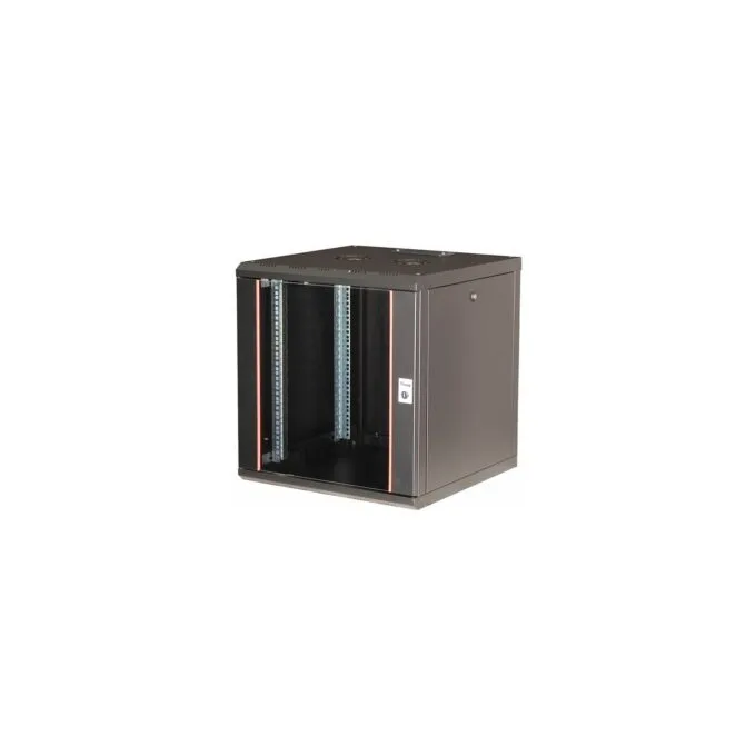 19' Netzwerkschrank Glastür PM 600x600mm 12HE schwarz — image 1