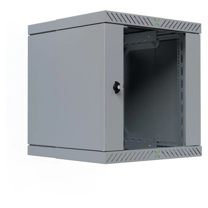 19' Wandgehäuse X-Rack mit Glastür 400-600mm 12HE grau — image 4