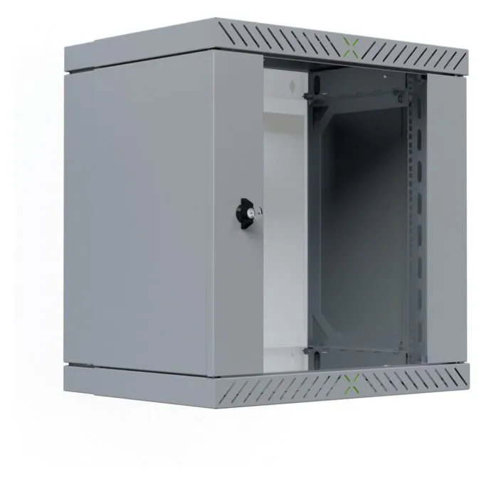 19' Wandgehäuse X-Rack mit Glastür 400-600mm 12HE grau — image 1