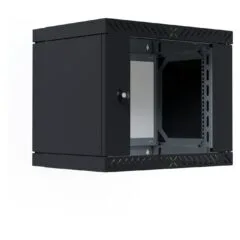19' Wandgehäuse X-Rack mit Glastür 400-600mm 9HE schwarz