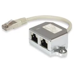 2-Port Splitter Cat5e RJ45- to 2xRJ45 FTP St Bu 0.15m