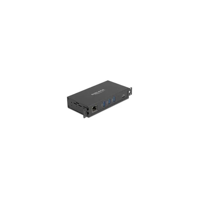 3 Port USB 5 Gbps Hub + RJ45 Gigabit LAN PoE++ Port mit USB Type-CTM Host-Anschluss im Metallgehäuse und 1.5 kV Isola... — image 1