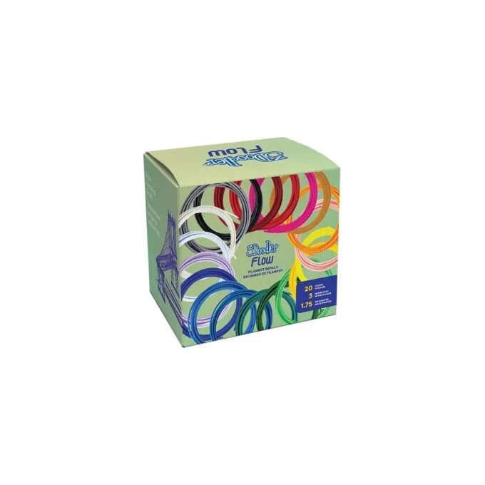 3Doodler Filament FLOW 20 PLA 20 Farben Nachfüllpack — image 2
