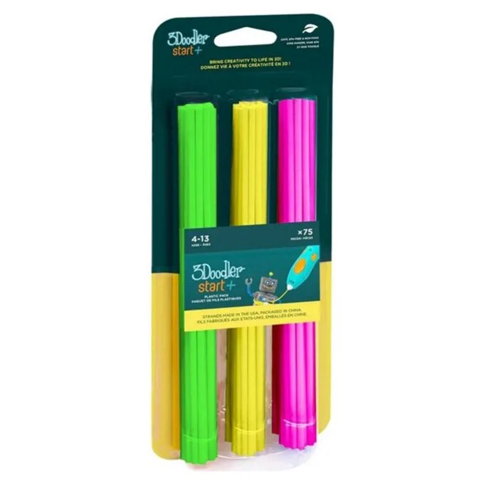 3Doodler Filament Start+ 75 neonpink. neongelb. neongrün Neon Glow — image 1