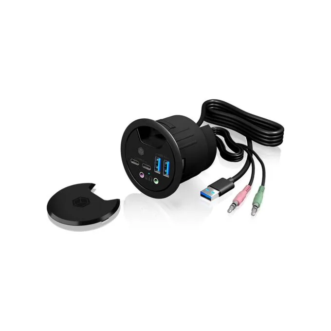 4-Port IcyBox USB 3.0 IB-HUB1403B Tischeinbau — image 4
