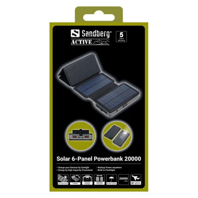420-73 SANDBERG 6-Panel Solar Powerbank — image 6