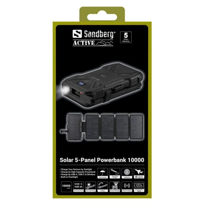 421-05 SANDBERG 5-Panel Solar Powerbank — image 10