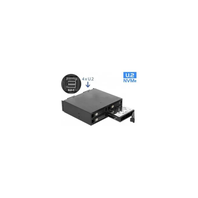 5.25? Wechselrahmen für 4 x 2.5? U.2 NVMe SSD mit abschließbaren Trays — image 2