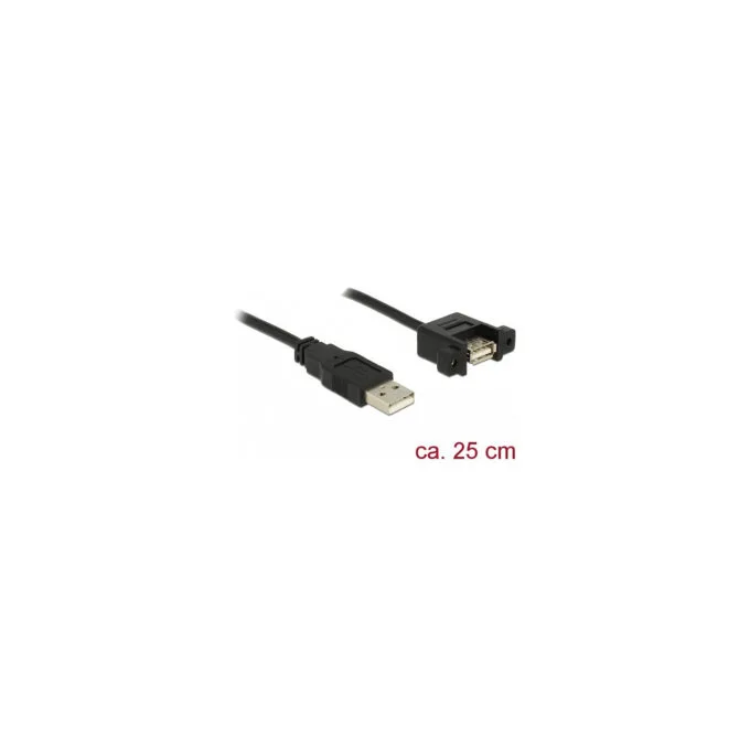 85462 0.25m USB A USB A Männlich Weiblich Schwarz USB Kabel — image 1