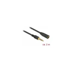 A Klinke 3.5mm 4 PIN Stecker 2m black