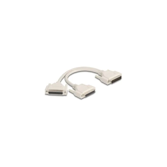 Adapter Y-Kabel Splitter D-Sub 25 Pin Stecker zu 2 x D-Sub 25 Pin Buchse mit Schrauben 30 cm — image 1