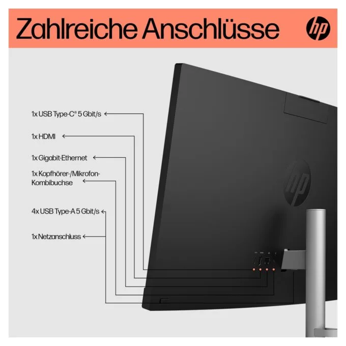 AIO HP All-in-One PC 24-cr0109ng 23,8 RYZ5 7520U 16GB 512SSD W11 Home — image 4
