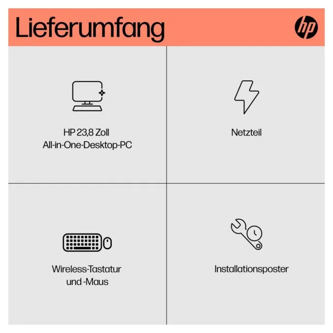 AIO HP All-in-One PC 24-cr0109ng 23,8 RYZ5 7520U 16GB 512SSD W11 Home — image 5