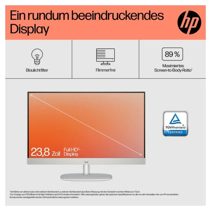 AIO HP All-in-One PC 24-cr0109ng 23,8 RYZ5 7520U 16GB 512SSD W11 Home — image 8