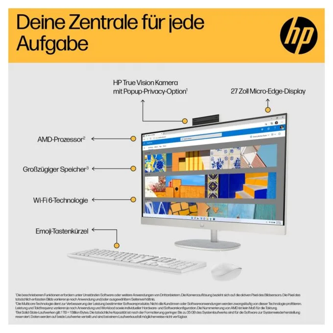 AIO HP All-in-One PC 27-cr0111ng RYZ3 7320U 8GB 512SSD FreeDOS — image 7
