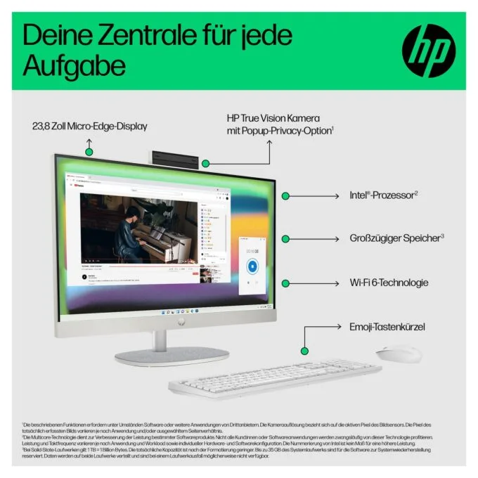 AIO HP All-in-One Touch PC 24-cr0241ng 23,8 i3 N300 8GB 512SSD W11 Home — image 8