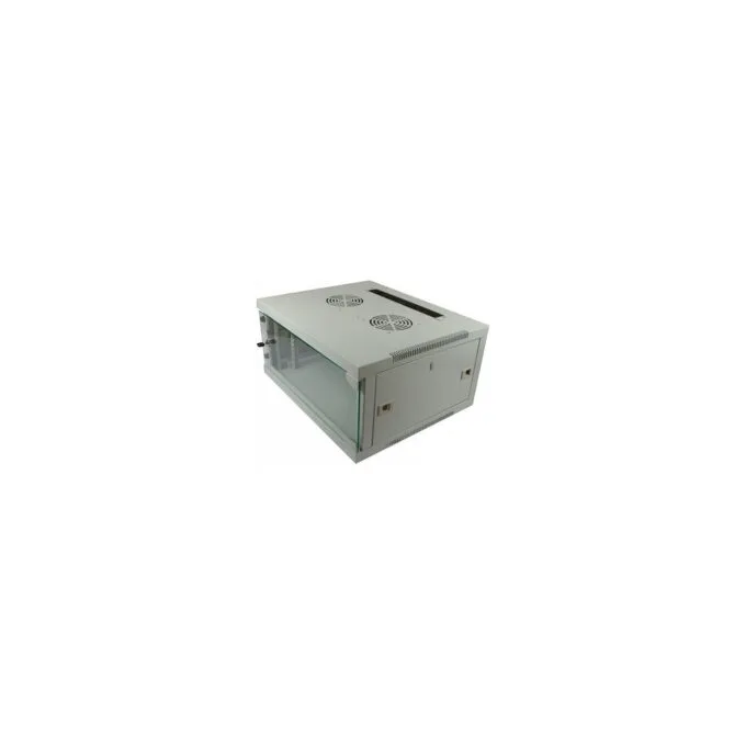 ALLNET Netzwerkschrank 19' 4HE 1-teilig T444 B541mm Lichtgrau SMQ-Serie — image 2