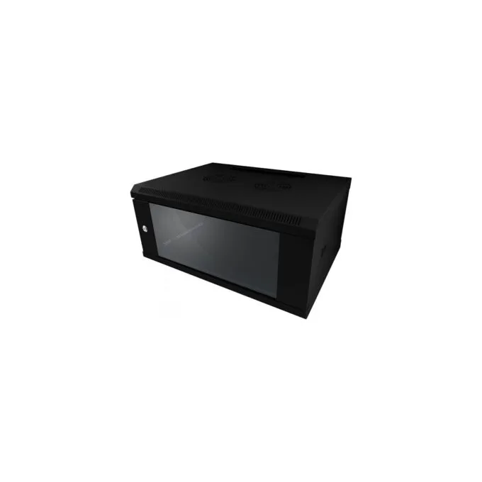 ALLNET Netzwerkschrank 19' 6HE 1-teilig T450mm Schwarz SMC-Serie — image 1