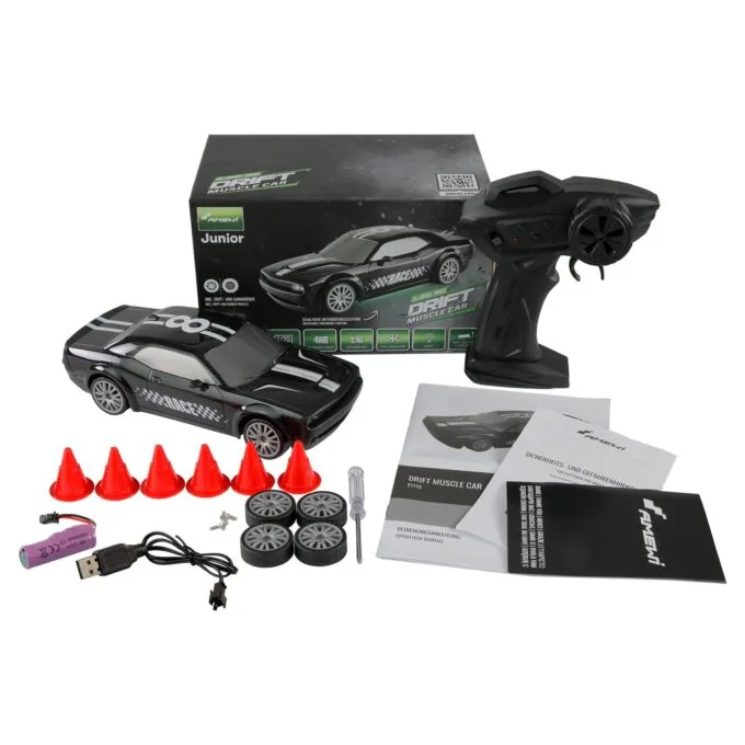 Amewi Drift Muscle Car 4WD 1:20 RTR schwarz Mit Unterbodenbe — image 2