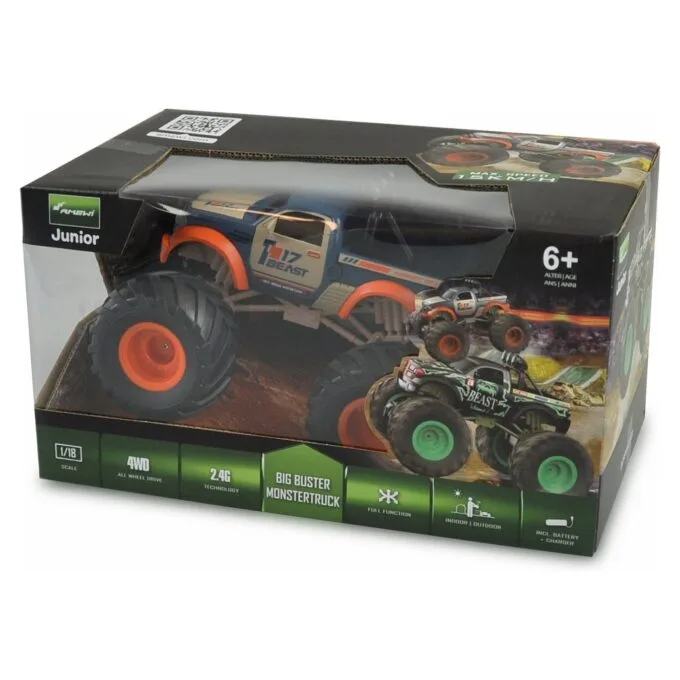 Amewi RC Monstertruck Big Buster 1:18 RTR orange blau 6+ — image 6
