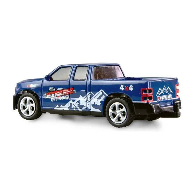 Amewi RC Pickup Die Cast mit Wohnwagen 1:64 RTR blau 6+ — image 6