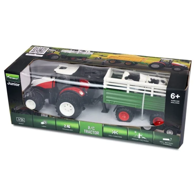 Amewi RC Traktor mit Viehtransporter LiIon 500mAh weiß 6+ — image 2