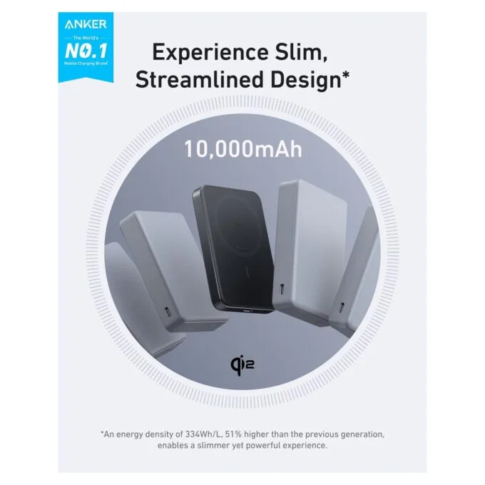 Anker MagGo PowerBank 10.000 mAh Slim magnetic black — image 2