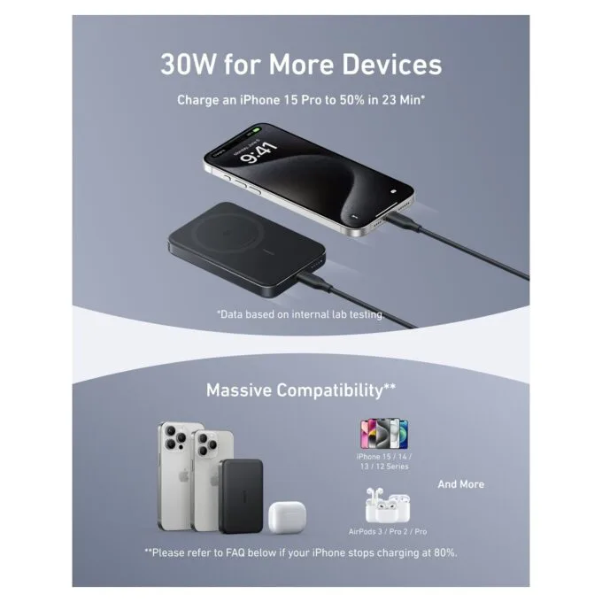 Anker MagGo PowerBank 10.000 mAh Slim magnetic black — image 6