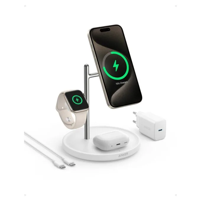 Anker MagGo Wireless Charging Station 3-in-1 faltbar white — image 12